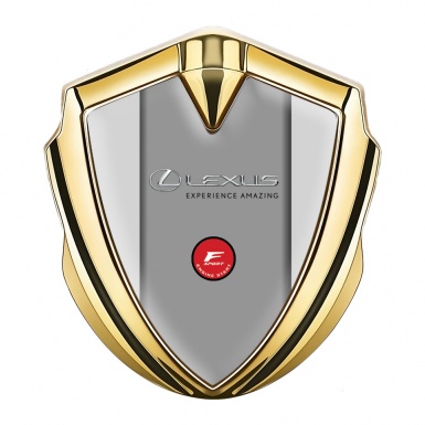 Lexus Domed Emblem Badge Gold Moon Grey Motif F Sport Edition