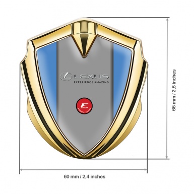 Lexus Emblem Ornament Gold Ice Blue Motif F Sport Edition