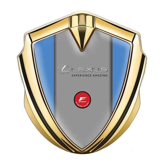 Lexus Emblem Ornament Gold Ice Blue Motif F Sport Edition