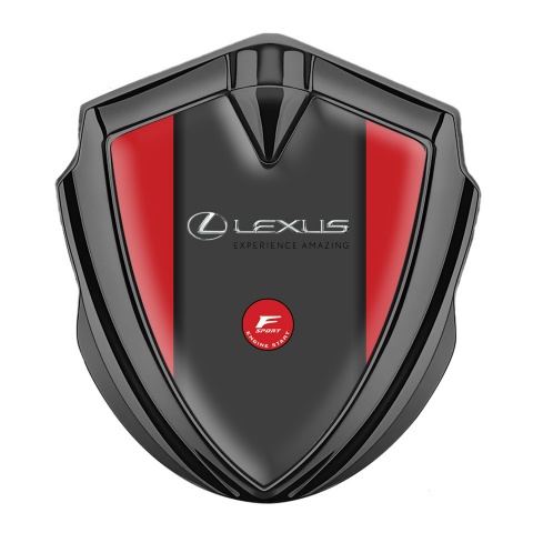 Lexus Emblem Car Badge Graphite Red Background F Sport Design