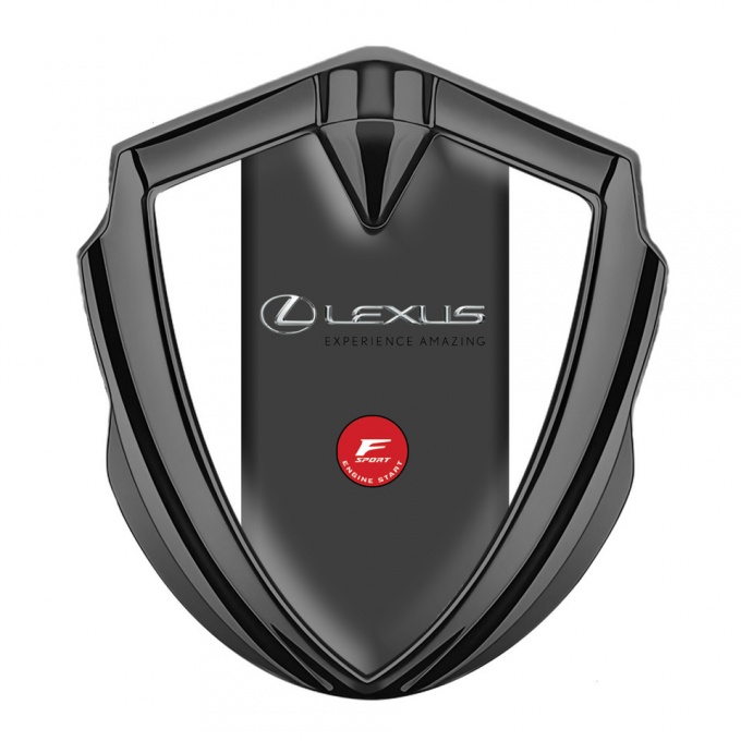 Lexus Bodyside Emblem Self Adhesive Graphite White Fill F Sport Design