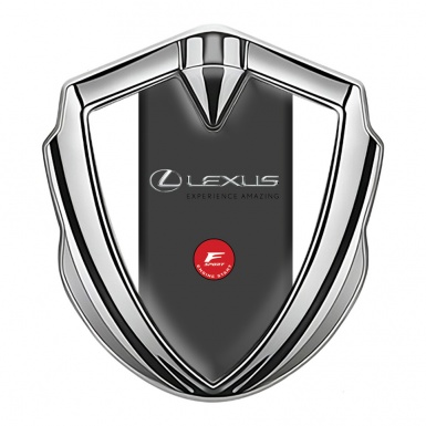 Lexus Bodyside Emblem Self Adhesive Silver White Fill F Sport Design