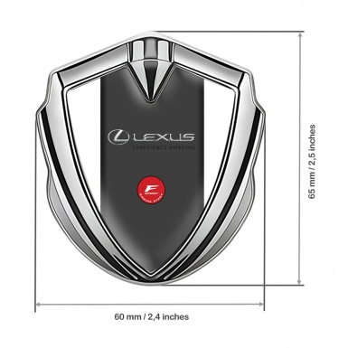 Lexus Bodyside Emblem Self Adhesive Silver White Fill F Sport Design