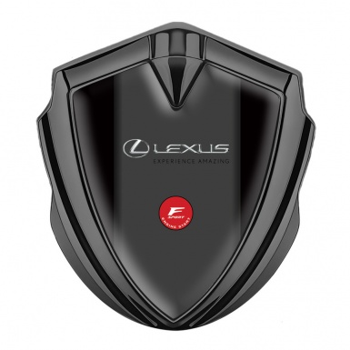 Lexus Metal Domed Emblem Graphite Black Base F Sport Design