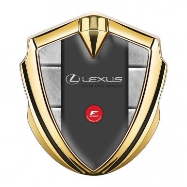 Lexus Emblem Badge Self Adhesive Gold Stone Slabs F Sport Edition