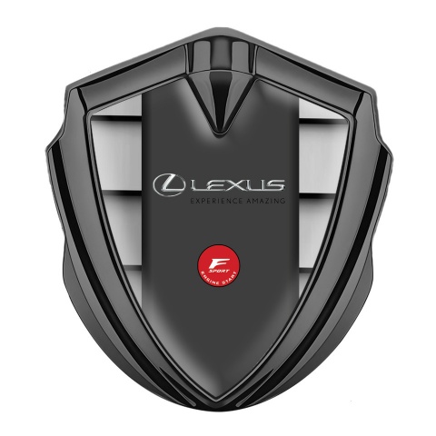Lexus Emblem Fender Badge Graphite Front Grille Motif F Sport Design