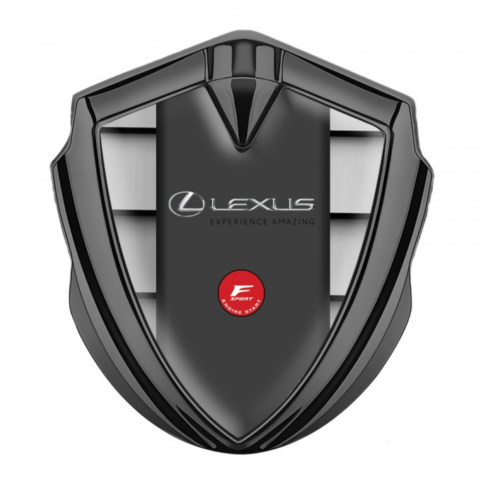 Lexus Emblem Fender Badge Graphite Front Grille Motif F Sport Design