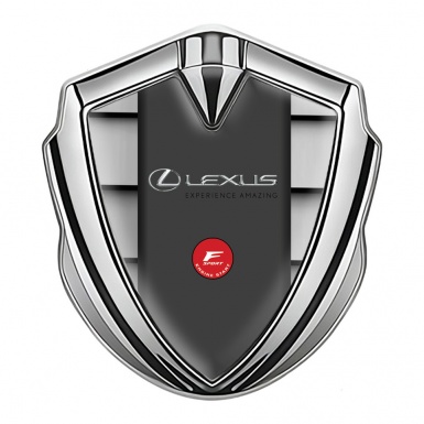 Lexus Emblem Fender Badge Silver Front Grille Motif F Sport Design