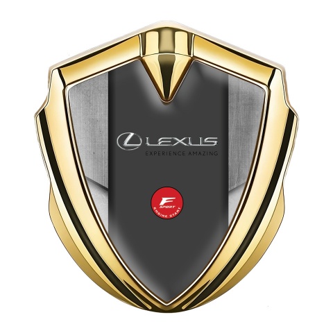 Lexus Emblem Trunk Badge Gold Tarmac Texture Frame F Sport Logo