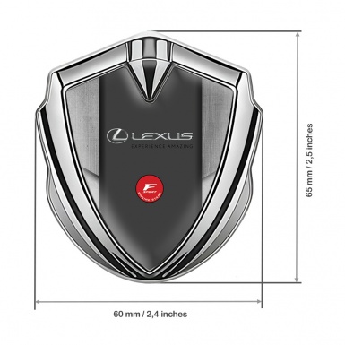 Lexus Emblem Trunk Badge Silver Tarmac Texture Frame F Sport Logo