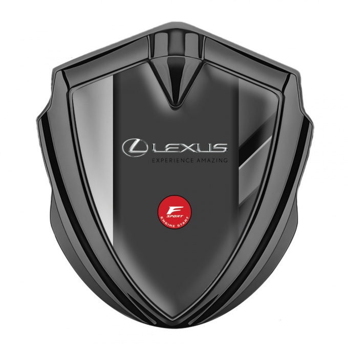 Lexus Emblem Self Adhesive Graphite Steel Details F Sport Logo Design