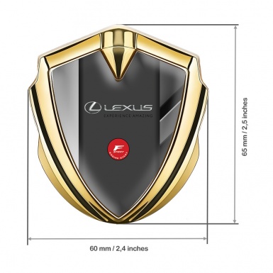 Lexus Emblem Self Adhesive Gold Steel Details F Sport Logo Design