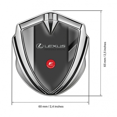 Lexus Emblem Self Adhesive Silver Steel Details F Sport Logo Design