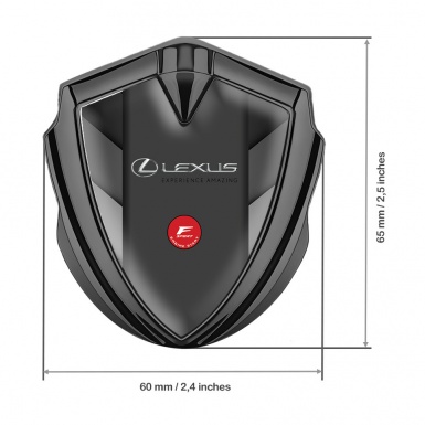 Lexus Metal Emblem Badge Graphite Grey Elements F Sport Logo Design