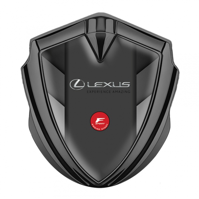 Lexus Metal Emblem Badge Graphite Grey Elements F Sport Logo Design