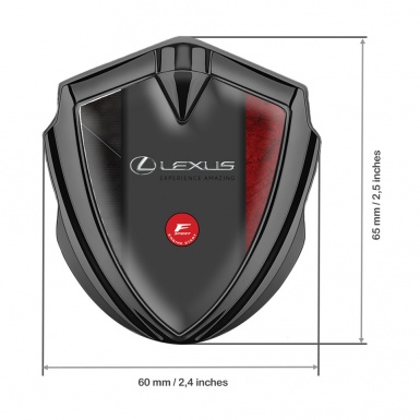 Lexus Domed Emblem Badge Graphite Red Texture F Sport Logo Design