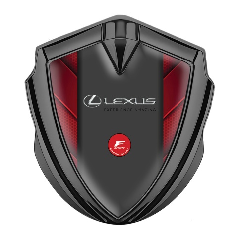 Lexus Bodyside Domed Emblem Graphite Crimson Hex F Sport Logo Design