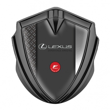 Lexus 3d Emblem Badge Graphite Dark Treadplate F Sport Logo Edition