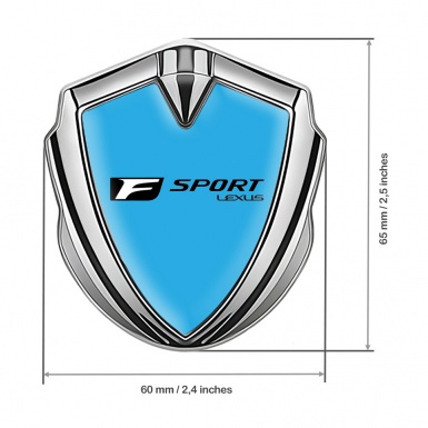 Lexus Bodyside Emblem Self Adhesive Silver Sky Blue Black F Edition