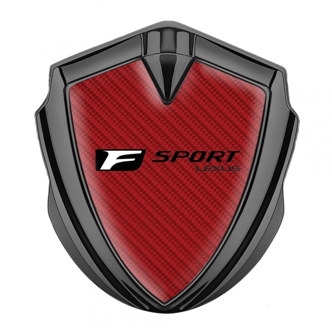 Lexus Emblem Badge Self Adhesive Graphite Red Carbon Black F Edition