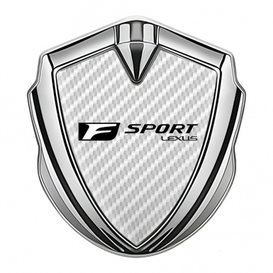 Lexus Emblem Fender Badge Silver White Carbon Black F Logo Design