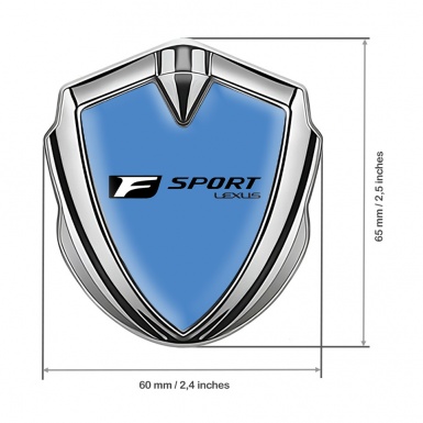 Lexus Fender Emblem Badge Silver Glacial Blue Black F Logo 