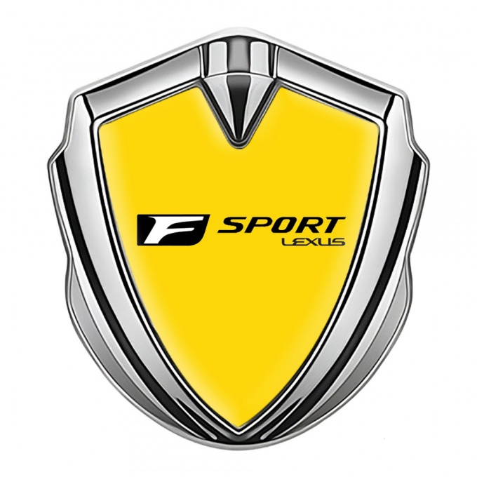 Lexus Fender Emblem Badge Silver Yellow Black F Logo Edition