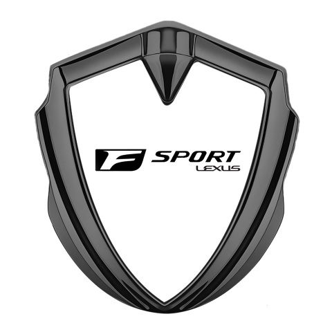 Lexus Emblem Self Adhesive Graphite White Base Black F Logo Edition