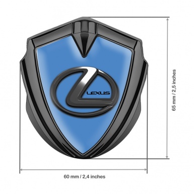 Lexus Emblem Ornament Graphite Glacial Blue Dark Chrome Logo