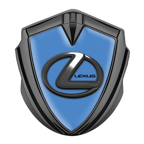 Lexus Emblem Ornament Graphite Glacial Blue Dark Chrome Logo