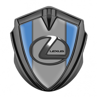 Lexus Fender Emblem Badge Graphite Glacial Blue Grey Dark Steel Logo
