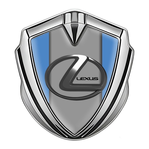 Lexus Fender Emblem Badge Silver Glacial Blue Grey Dark Steel Logo