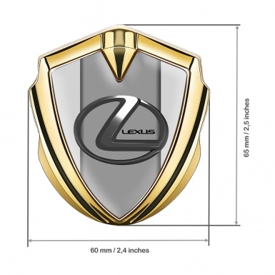 Lexus Emblem Trunk Badge Gold Moon Dust Grey Dark Steel Logo