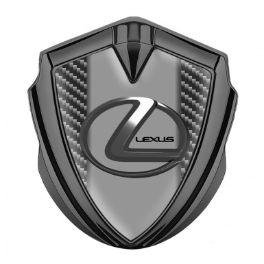 Lexus Emblem Self Adhesive Graphite Dark Carbon Grey Dark Steel Logo