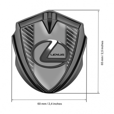 Lexus Emblem Self Adhesive Graphite Dark Carbon Grey Dark Steel Logo