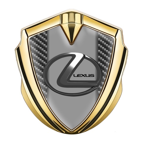 Lexus Emblem Self Adhesive Gold Dark Carbon Grey Dark Steel Logo