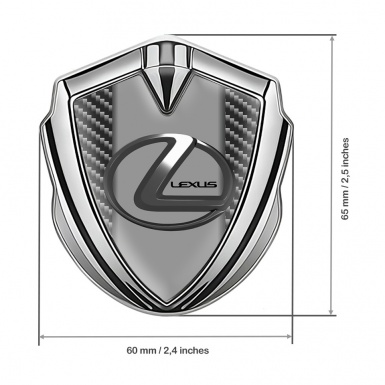 Lexus Emblem Self Adhesive Silver Dark Carbon Grey Dark Steel Logo