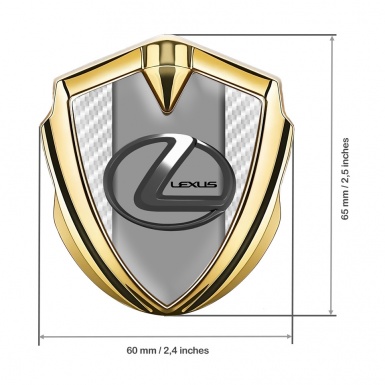 Lexus Emblem Ornament Gold White Carbon Grey Dark Steel Logo