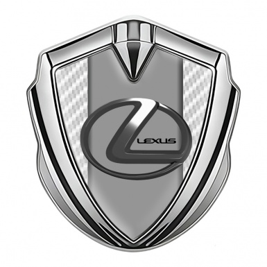 Lexus Emblem Ornament Silver White Carbon Grey Dark Steel Logo