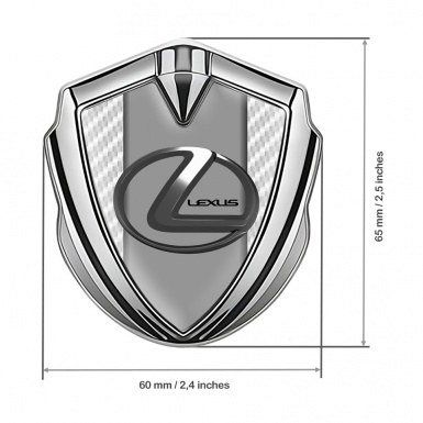 Lexus Emblem Ornament Silver White Carbon Grey Dark Steel Logo