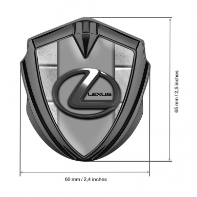 Lexus Silicon Emblem Badge Graphite Stone Slabs Grey Dark Steel Logo