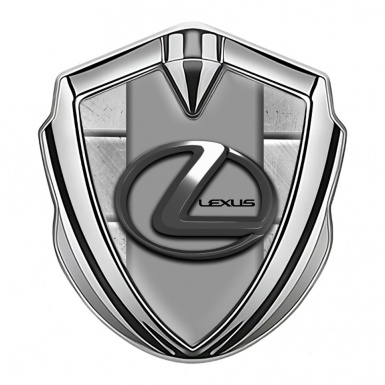 Lexus Silicon Emblem Badge Silver Stone Slabs Grey Dark Steel Logo