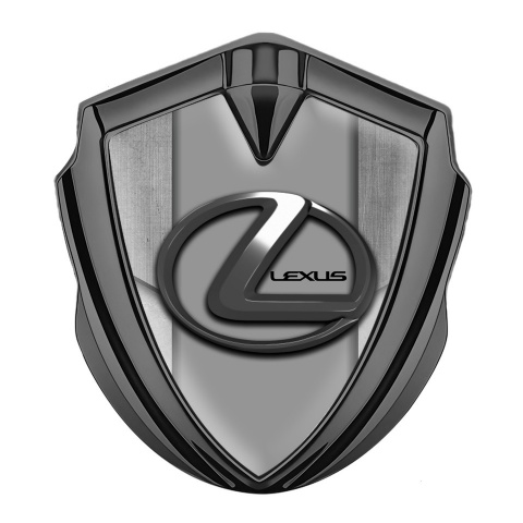 Lexus Badge Self Adhesive Graphite Tarmac Texture Grey Dark Steel Logo