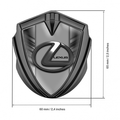 Lexus Emblem Ornament Graphite Monochrome Stripes Dark Steel Logo