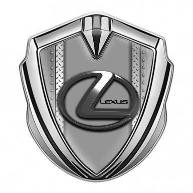 Lexus Emblem Abzeichen Silbertonfarbe Metallrahmen im Industriedesign