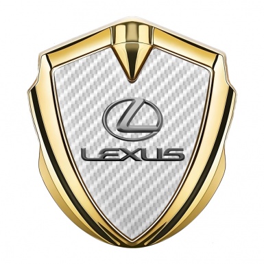 Lexus Emblem Ornament Gold White Carbon Classic Lead Logo Design