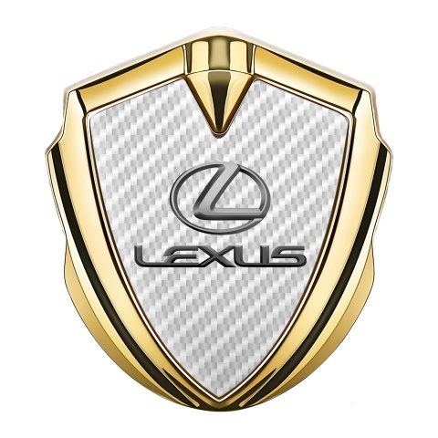 Lexus Emblem Ornament Gold White Carbon Classic Lead Logo Design