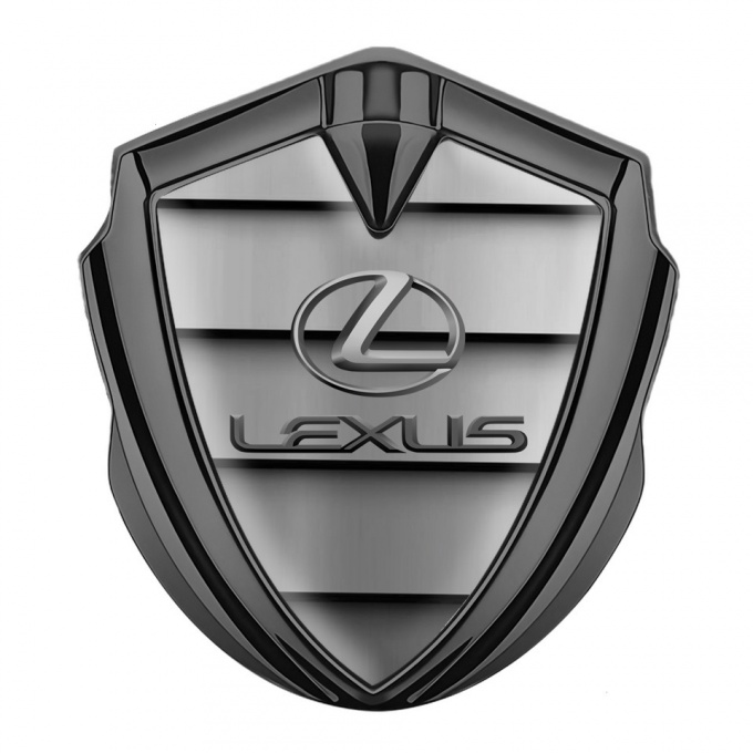 Lexus Badge Self Adhesive Graphite Grille Pattern Classic Lead Logo