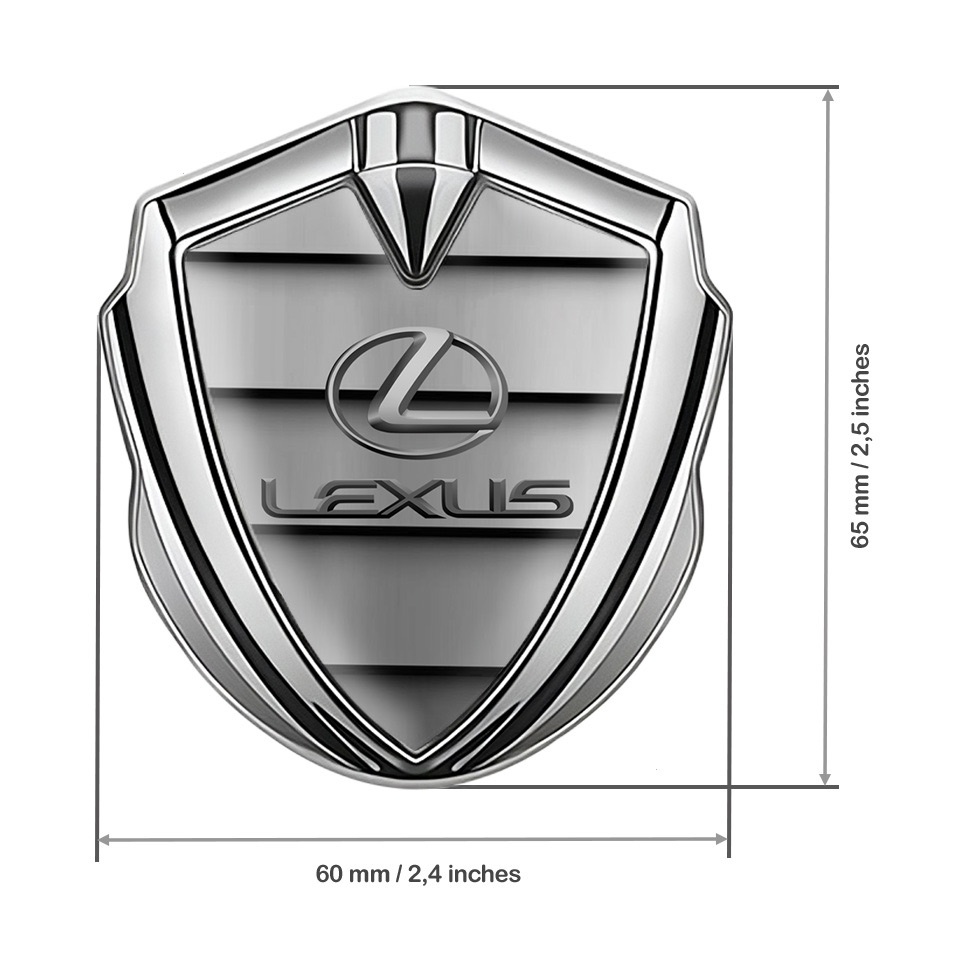 Lexus Badge Self Adhesive Silver Grille Pattern Classic Lead Logo ...