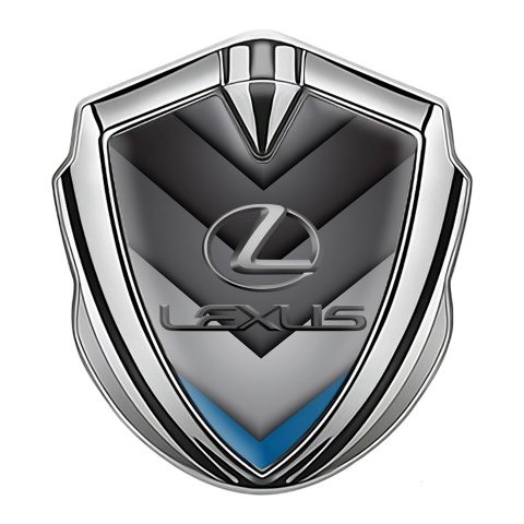 Lexus Fender Emblem Badge Silver Blue Fragment Classic Lead Logo